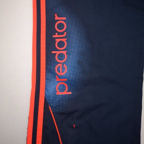 Adidas Predator Youth's Size Medium Navy & Orange Lined Pull On Track Pants - Picture 4 of 16